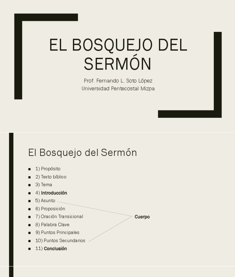 Usando un Bosquejo en un Sermón, las ventajas y problemas con usar un bosquejo para un sermón, y darlo a la congregación.